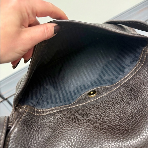 Vintage Coach Dark Brown #4928 Full Flap Leather Crossbody Messenger Bag 90s - Picture 11 of 15